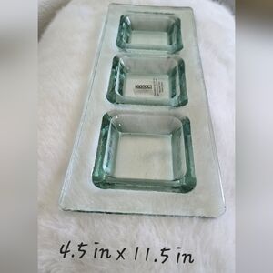 Glass Soap Dish Set - Clear